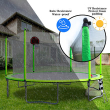 Load image into Gallery viewer, 16Ft Trampoline With Basketball Hoop Pump And Ladder (Inner Safety Enclosure) With Soccer Goal
