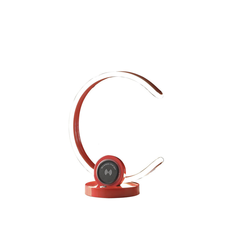 Contempo C Shape LED With USB Desk or Table Lamp - Red
