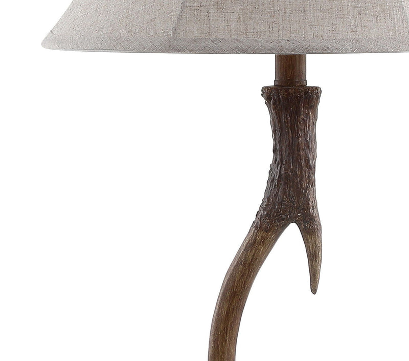 Novelty Table Lamp With Globe Shade - Brown