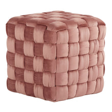Load image into Gallery viewer, Square Braided Ottoman -
