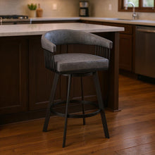 Load image into Gallery viewer, Swivel Low Back, Counter Height Bar Chair - Gray / Black
