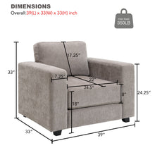 Load image into Gallery viewer, Oversized Accent Chair With Widen Arm For Living Room
