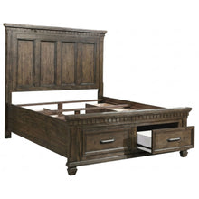 Load image into Gallery viewer, Panel Headboard Bed With Footboard Drawers
