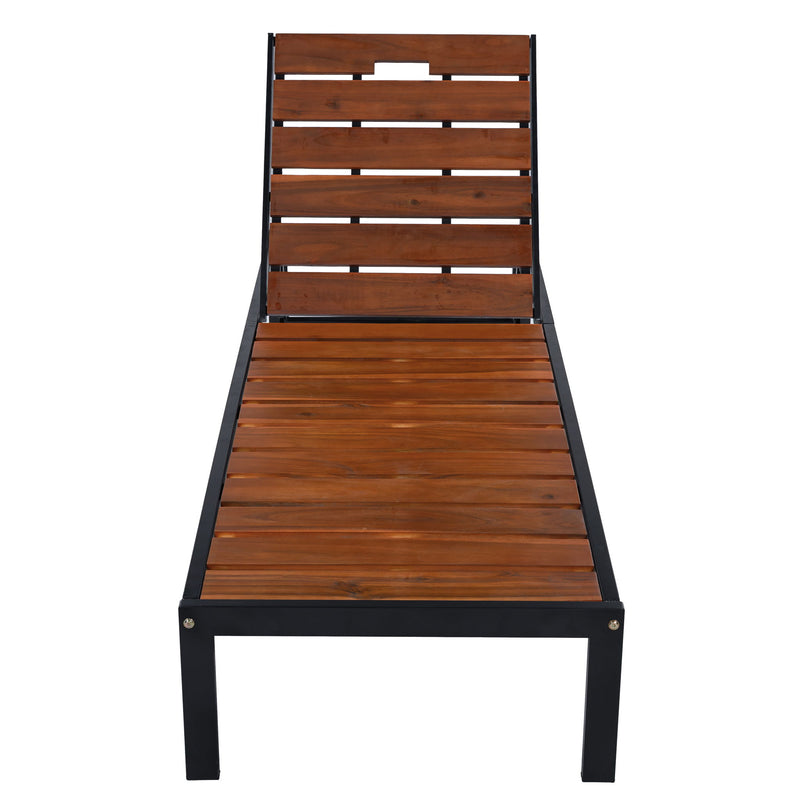 Outdoor Chaise With Adjustable Backrest