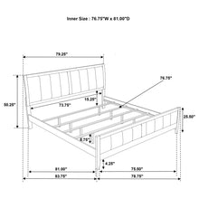 Load image into Gallery viewer, Clement - Upholstered Eastern King Bed - Dark Brown
