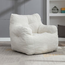 Load image into Gallery viewer, Soft Teddy Fabric Tufted Foam Bean Bag Chair With Teddy Fabric

