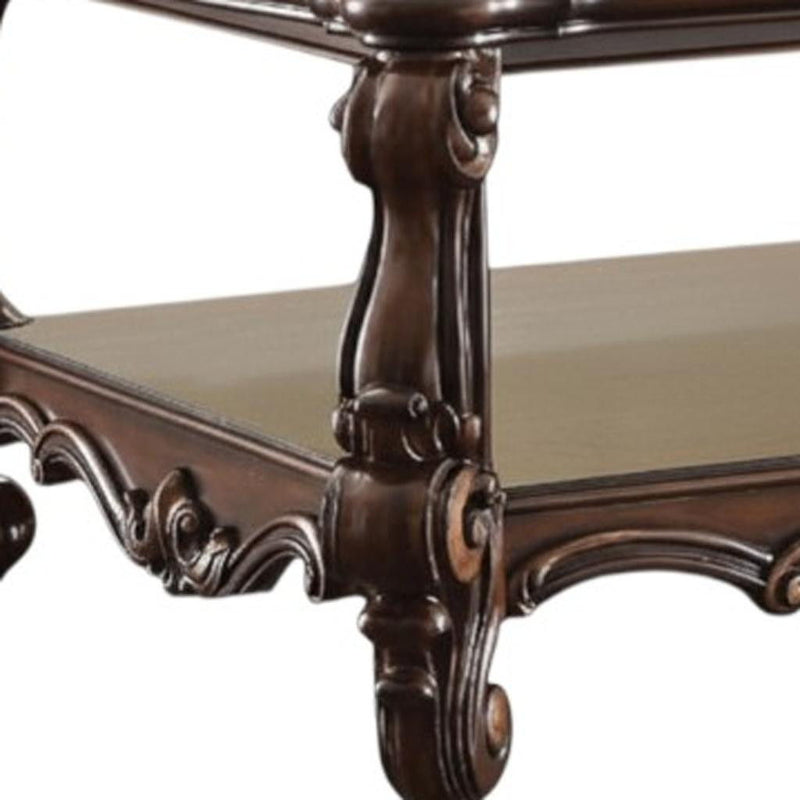 Manufactured Wood Coffee Table With Storage - Cherry Oak