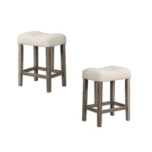 Load image into Gallery viewer, Transitional Style Counter Height Dining Stool With Footrest (Set of 2)
