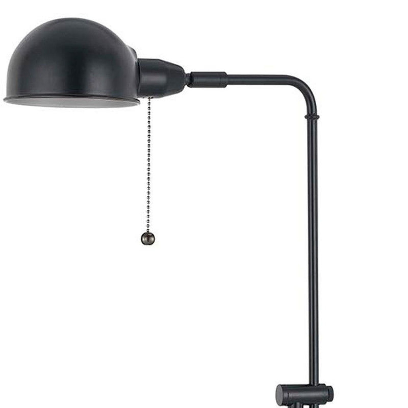 58" Adjustable Traditional Shaped Floor Lamp With Bronze Dome Shade - Bronze