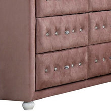 Load image into Gallery viewer, Solid Wood Six Drawer Double Dresser - Pink
