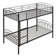 Load image into Gallery viewer, Twin Over Twin Metal Bunk Bed,Divided into Two Beds(Black){OLD SKU:MF280424AAB}
