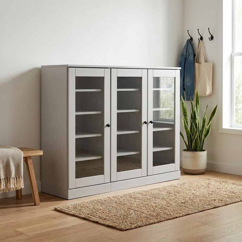 Solid Woodshoe Storage Cabinet (756029) - Off White