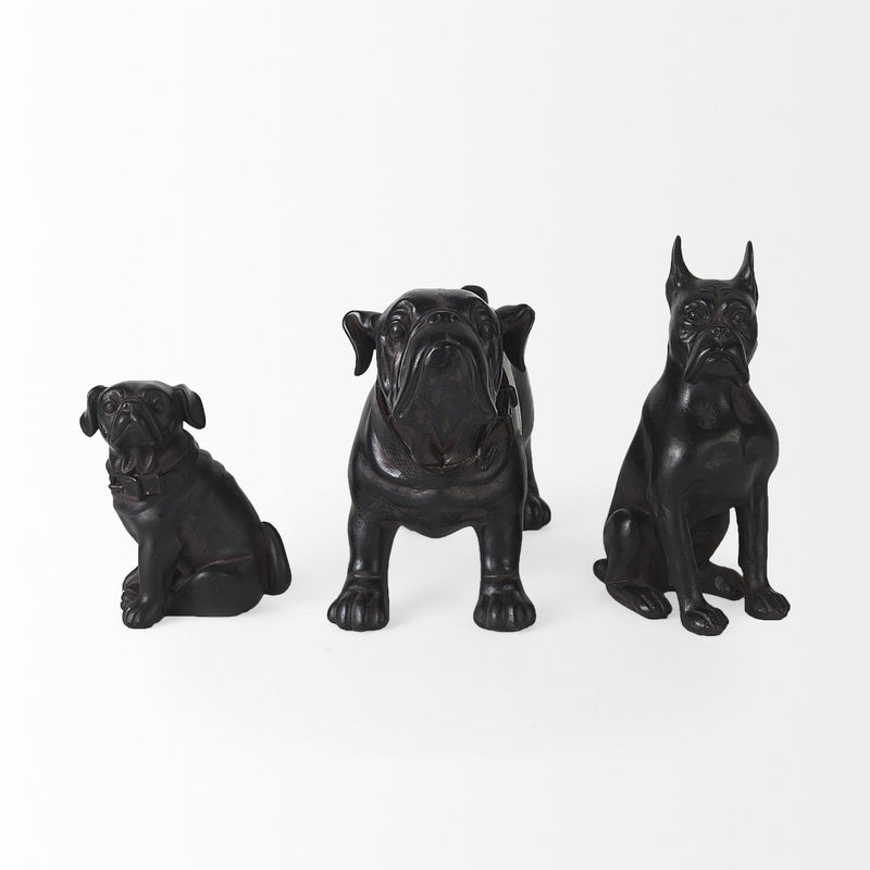 Poly Dog Tabletop Sculpture - Black