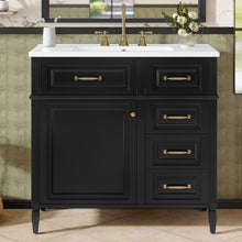 Load image into Gallery viewer, Modern Bathroom Vanity With Sink Top, Flip Drawer Design
