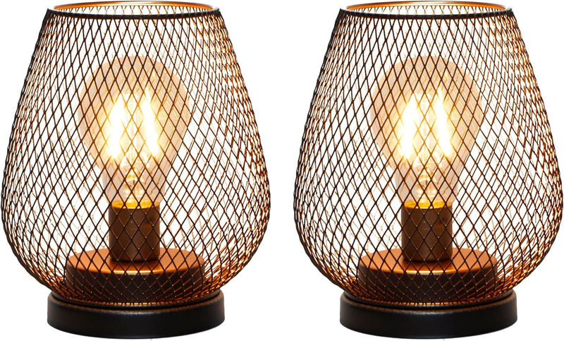 Pierced Novelty Desk Lamp With Novelty Shade (734234) - Brown