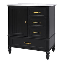 Load image into Gallery viewer, 30" Bathroom Vanity With Sink, 3 Drawers, Adjustable Feet
