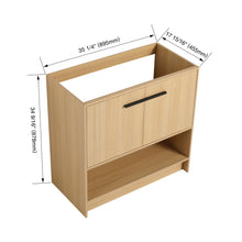 Load image into Gallery viewer, Modern Freestanding Bathroom Vanity With 2 Doors
