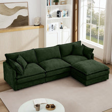 Load image into Gallery viewer, Modular L-Shaped Sectional Sofa With Movable Ottoman
