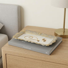 Load image into Gallery viewer, Handmade Trinket Tray - Blue / Gold / Silver
