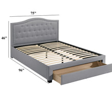 Load image into Gallery viewer, Modern Button Tufted Arch Headboard Bed With Storage Footboard

