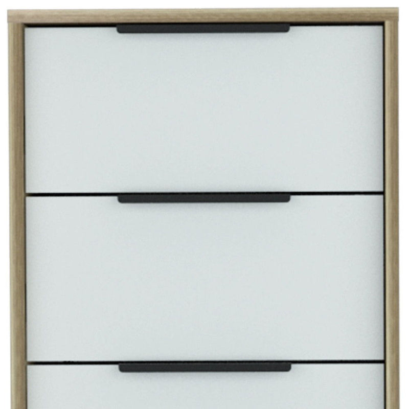 Five Drawer Chest - Brown / White