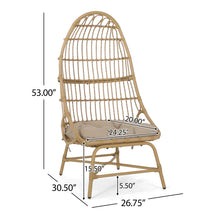 Load image into Gallery viewer, Outdoor Accent Chair With Basket Shape - Light Brown
