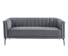 Load image into Gallery viewer, Sofa With Silver Legs - Dark Gray
