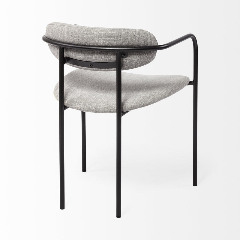 Fabric Dining Arm Chairs (Set of 2) - Gray