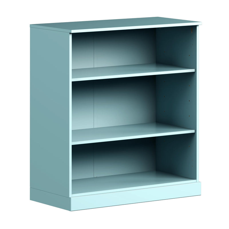 Adjustable Three Tier Library Bookcase - Aqua