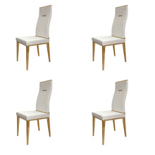 Load image into Gallery viewer, Contemporary Upholstered Faux Leather Dining Side Chairs (Set of 4) - White
