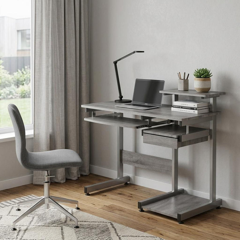 Stainless Computer Desk - Gray / Silver