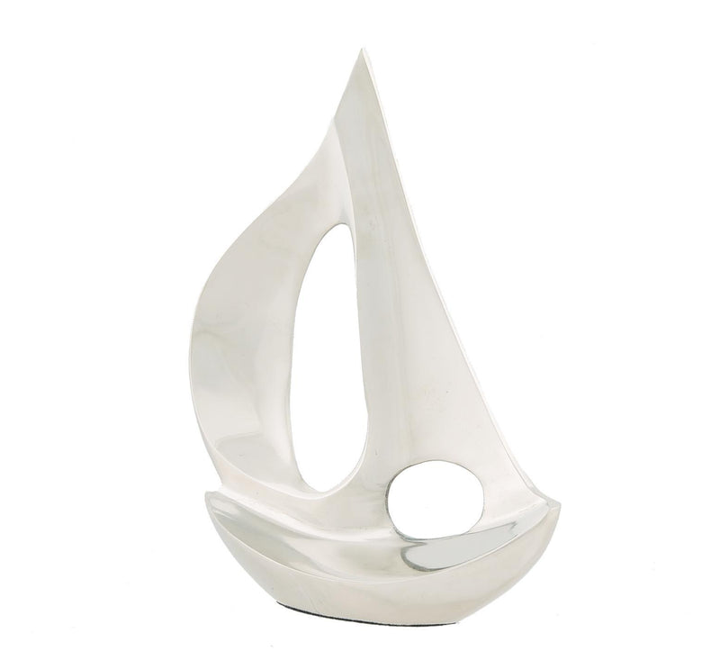 Aluminum Hand Painted Model Boat - Nickel