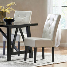 Load image into Gallery viewer, Carter - 5 Tuft Dining Chair With Button Tufted Backrest And Espresso Legs - Ivory
