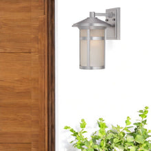 Load image into Gallery viewer, Round White Glass Wall Light - Brushed Silver
