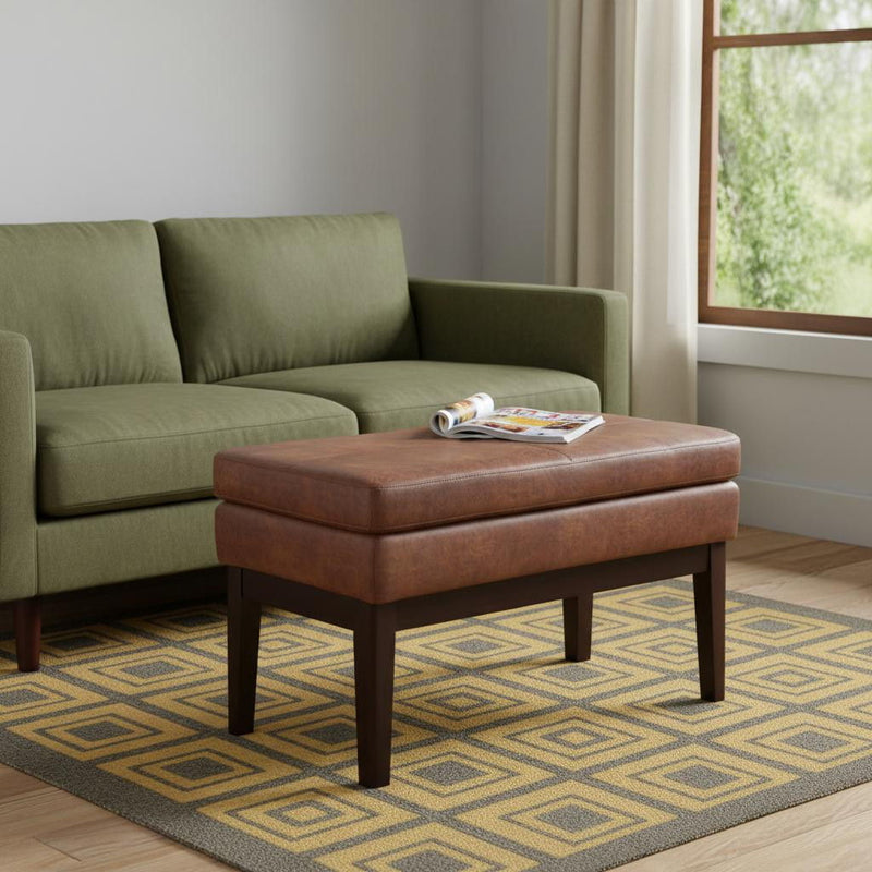 26" Fabric Ottoman - Brown