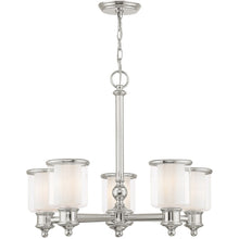 Load image into Gallery viewer, 5-Light Dimmable Chandelier With Shades - Nickel
