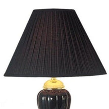 Load image into Gallery viewer, Ceramic Bedside Floor And Table Lamp Set With Black Empire Shade (Set of 3) - Gold
