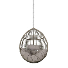 Load image into Gallery viewer, Morris Teardrop - Hanging Chair With Chain And Water Resistant Cushions
