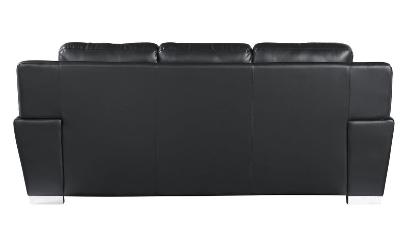 Top Grain Leather Sofa (720442) - Black