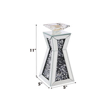 Load image into Gallery viewer, Nowles - 11&quot; Candle Holder (Set of 2) - Mirrored, Faux Diamonds
