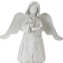 Load image into Gallery viewer, Washed Poly Angel Figurine Tabletop Sculpture (Set of 6) - White
