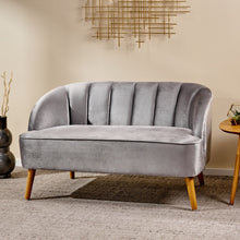 Load image into Gallery viewer, Modern Classic Shell Backed Loveseat
