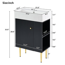 Load image into Gallery viewer, Bathroom Vanity, Combo Cabinet, Bathroom Storage Cabinet, Single Ceramic Sink
