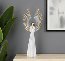 Load image into Gallery viewer, Poly Angel Christmas Tabletop Sculpture (633809) - White / Gold
