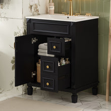 Load image into Gallery viewer, Bathroom Vanity With Sink, Compact Cabinet &amp; 2 Drawers And Adjustable Shelf
