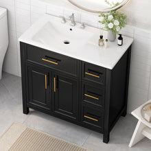 Load image into Gallery viewer, Modern Bathroom Vanity With Sink Top, 2 Doors And 3 Drawers
