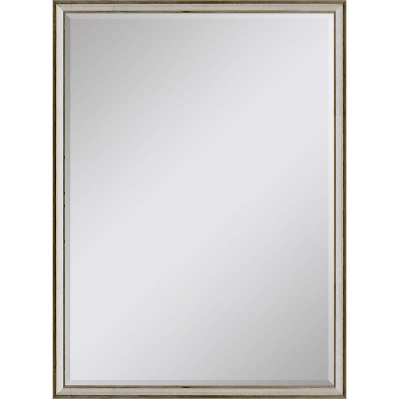 38" Wood Accent Mirror - Silver