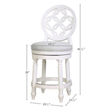 Load image into Gallery viewer, Stool With Back And Swivel Upholstered Seat
