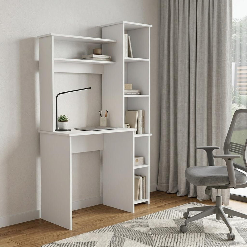 Computer Desk With Hutch (737958) - White