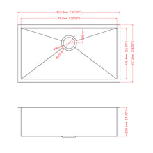 Load image into Gallery viewer, Modern Undermount Stainless Steel Kitchen Sink 16 Gauge, Deep Single Bowl
